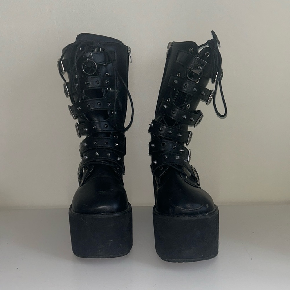 Spiky platform boots